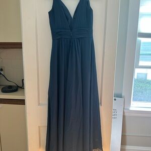 Azazie Deep Blue Maxi Dress